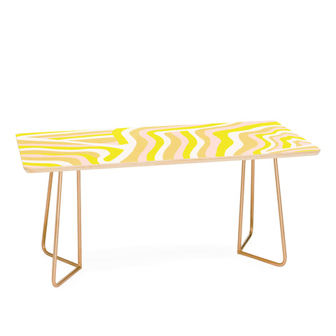 SunshineCanteen yellow zebra stripes Coffee Table
