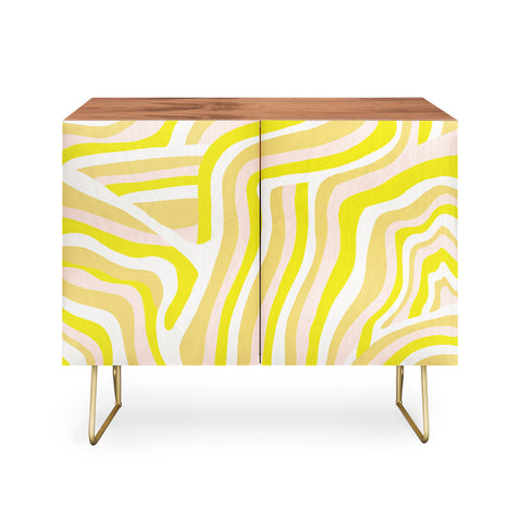 SunshineCanteen yellow zebra stripes Credenza