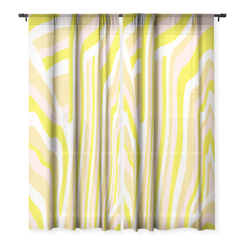 SunshineCanteen yellow zebra stripes Sheer Non Repeat