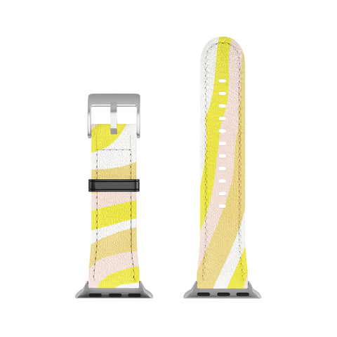 SunshineCanteen yellow zebra stripes Apple Watch Band