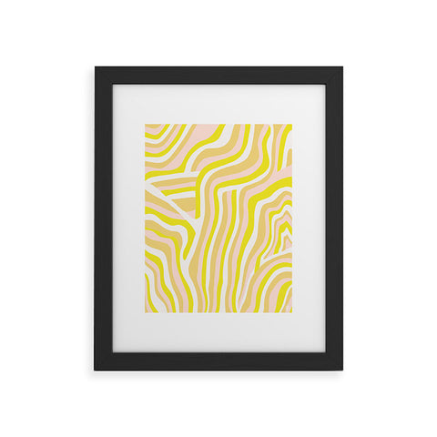 SunshineCanteen yellow zebra stripes Framed Art Print