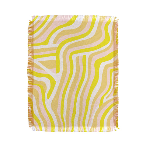 SunshineCanteen yellow zebra stripes Throw Blanket