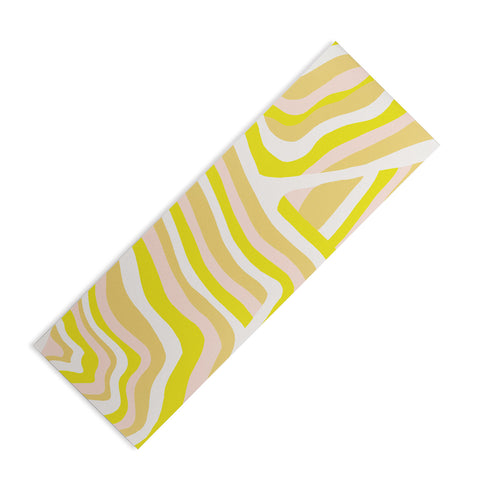 SunshineCanteen yellow zebra stripes Yoga Mat