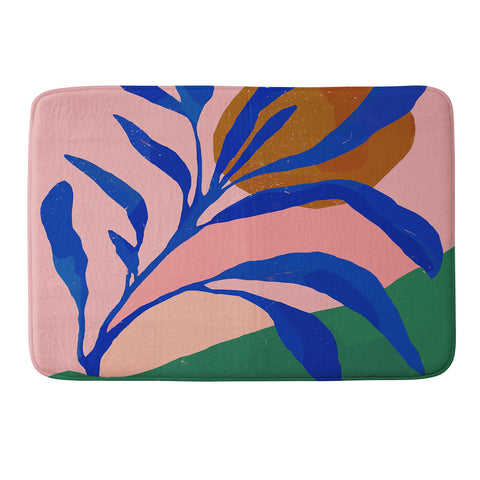 Superblooming Blue Plant In Spring Memory Foam Bath Mat
