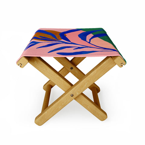 Superblooming Blue Plant In Spring Folding Stool