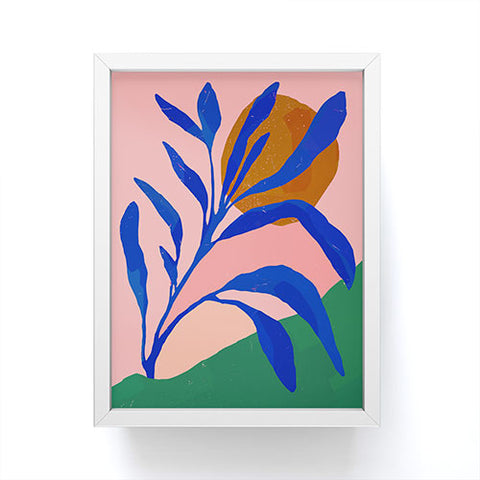 Superblooming Blue Plant In Spring Framed Mini Art Print