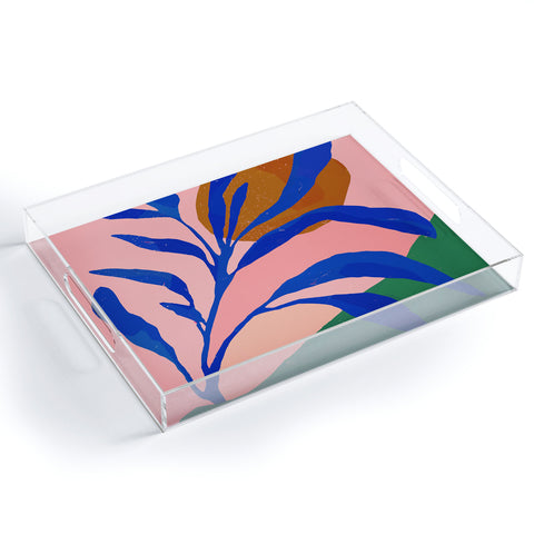Superblooming Blue Plant In Spring Acrylic Tray