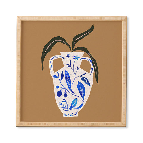 Superblooming Dynasty Vase with Citrus Blossoms Framed Wall Art