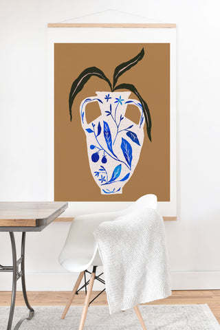 Superblooming Dynasty Vase with Citrus Blossoms Art Print And Hanger