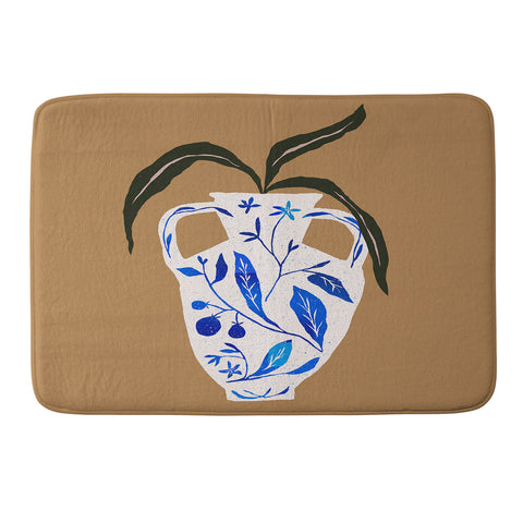 Superblooming Dynasty Vase with Citrus Blossoms Memory Foam Bath Mat