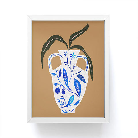 Superblooming Dynasty Vase with Citrus Blossoms Framed Mini Art Print