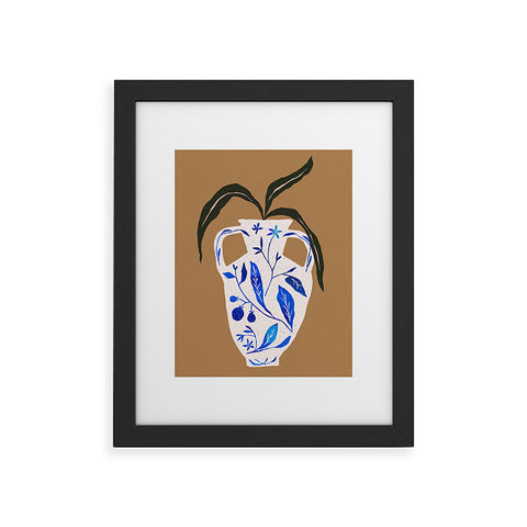 Superblooming Dynasty Vase with Citrus Blossoms Framed Art Print