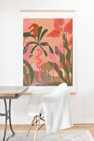 Superblooming Pink Jungle Art Print And Hanger