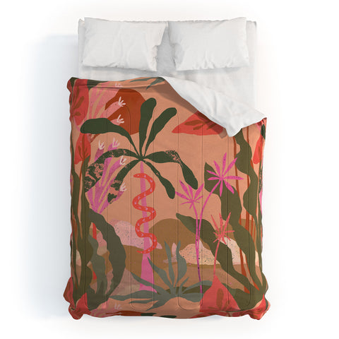 Superblooming Pink Jungle Comforter