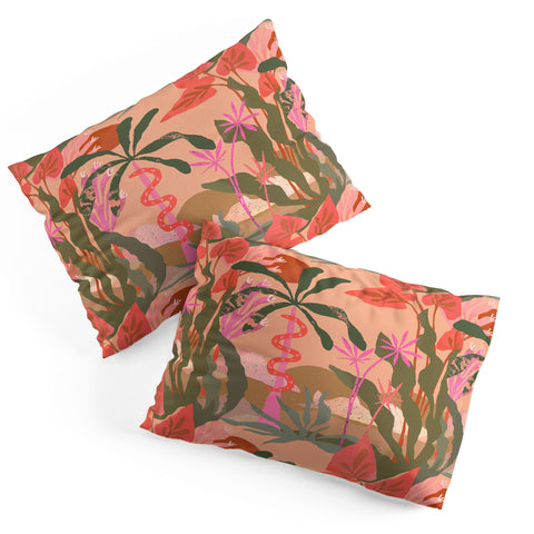 Superblooming Pink Jungle Pillow Shams