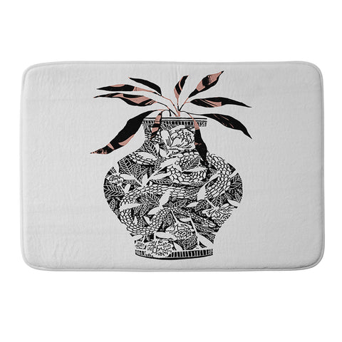 Superblooming Snake Vase Memory Foam Bath Mat