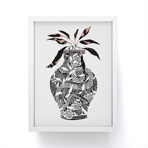 Superblooming Snake Vase Framed Mini Art Print