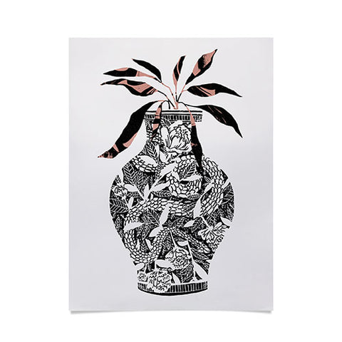 Superblooming Snake Vase Poster