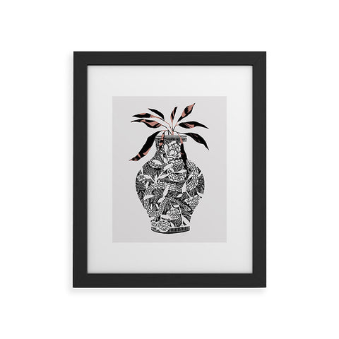 Superblooming Snake Vase Framed Art Print