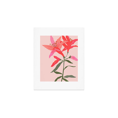 Superblooming Tropical Pink Lilies Art Print