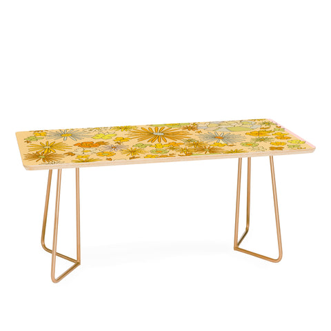 surfy birdy flower power wildflowers brown Coffee Table