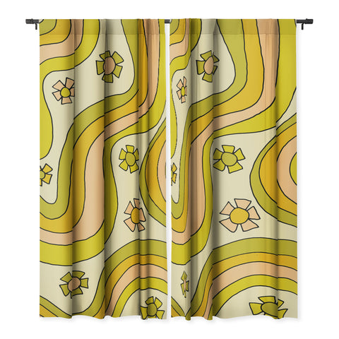 surfy birdy groovy rainbow flower power Blackout Non Repeat