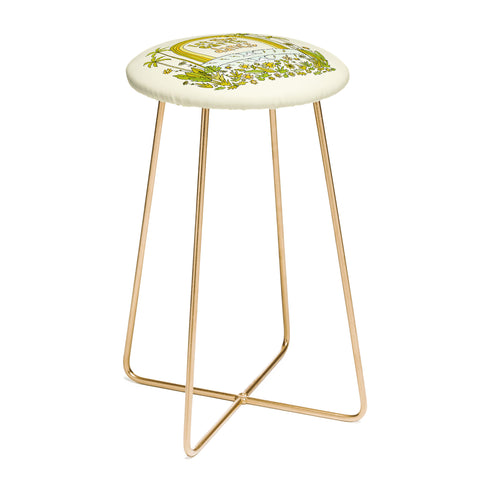 surfy birdy let the earth dance Counter Stool