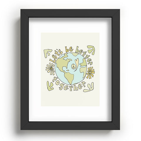 surfy birdy lets be better together Recessed Framing Rectangle