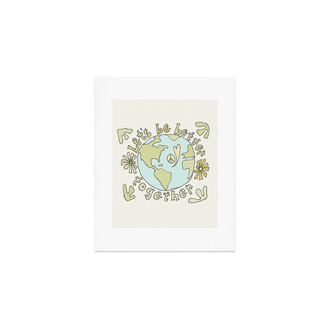 surfy birdy lets be better together Art Print