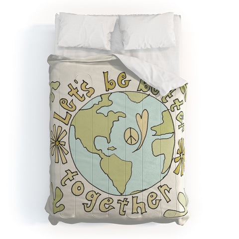 surfy birdy lets be better together Comforter