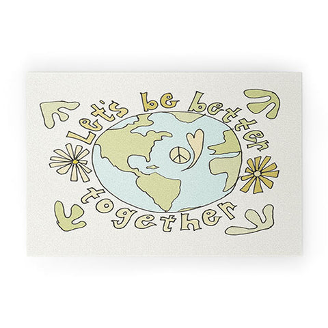 surfy birdy lets be better together Welcome Mat