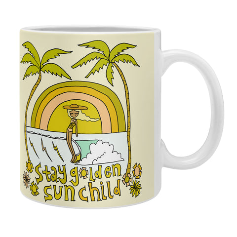 surfy birdy stay golden sun child retro surf Coffee Mug