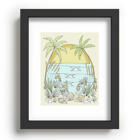surfy birdy tropical vibes fl sunshine Recessed Framing Rectangle