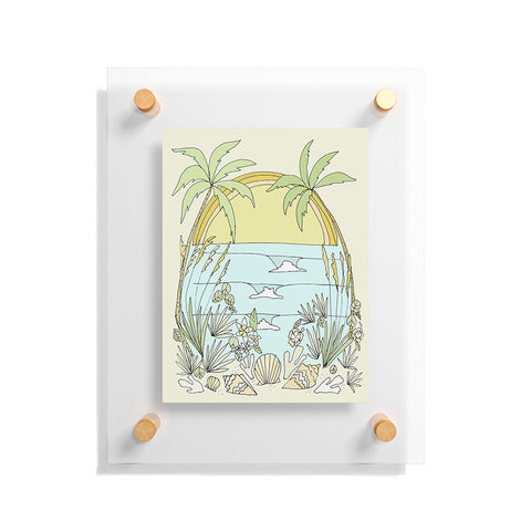 surfy birdy tropical vibes fl sunshine Floating Acrylic Print