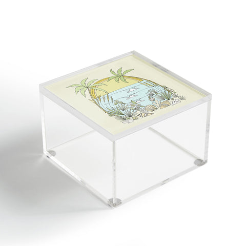 surfy birdy tropical vibes fl sunshine Acrylic Box