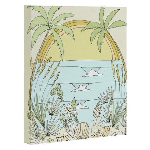 surfy birdy tropical vibes fl sunshine Art Canvas