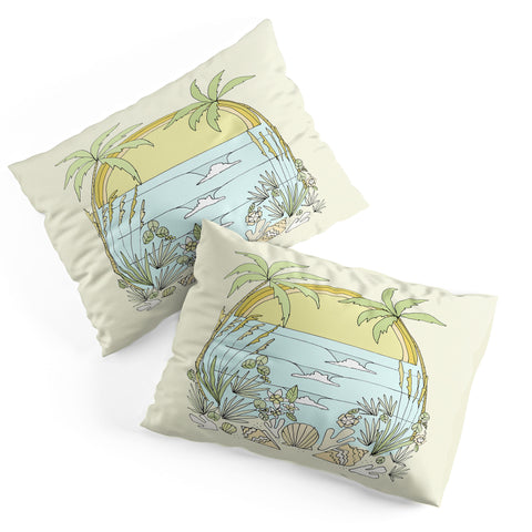 surfy birdy tropical vibes fl sunshine Pillow Shams