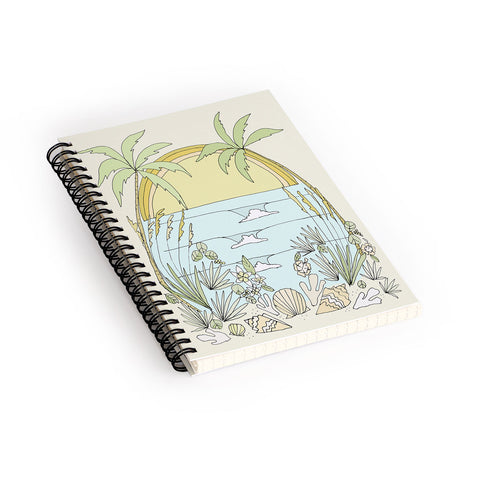 surfy birdy tropical vibes fl sunshine Spiral Notebook
