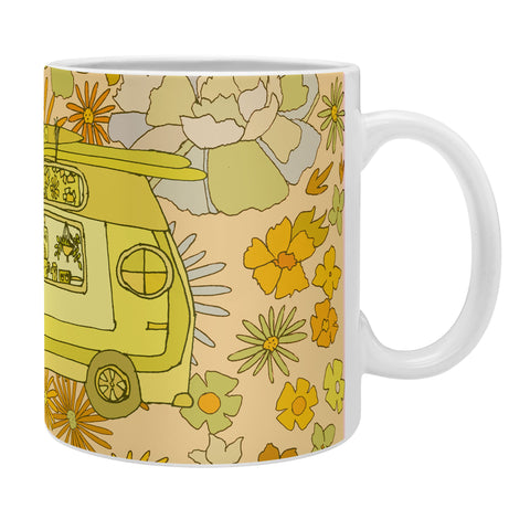 surfy birdy van life flower power Coffee Mug