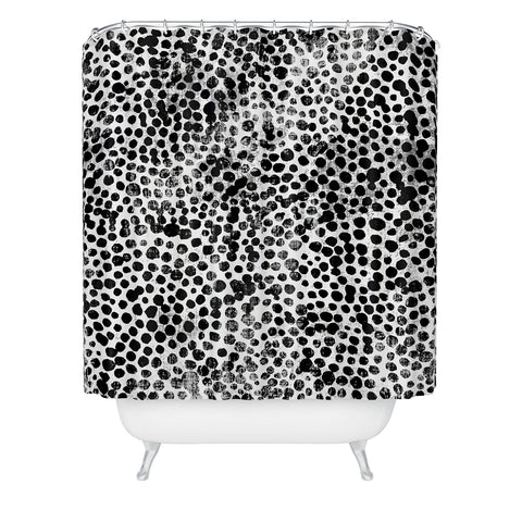 Susanne Kasielke 4 Dotted Circles Shower Curtain