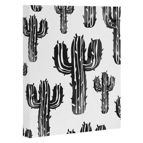 Susanne Kasielke Cactus Party Desert Matcha Black and White Art Canvas