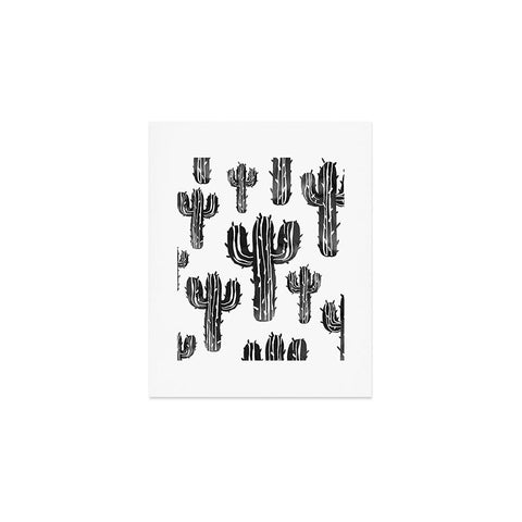 Susanne Kasielke Cactus Party Desert Matcha Black and White Art Print