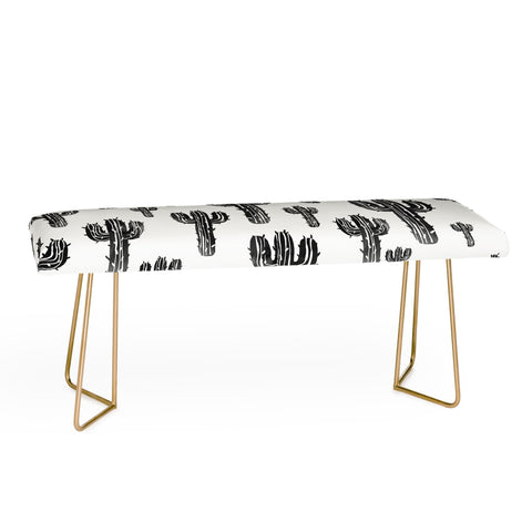Susanne Kasielke Cactus Party Desert Matcha Black and White Bench