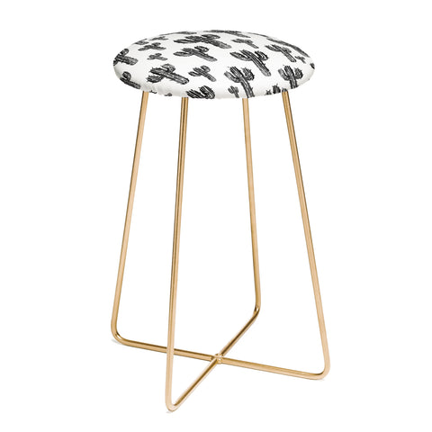 Susanne Kasielke Cactus Party Desert Matcha Black and White Counter Stool
