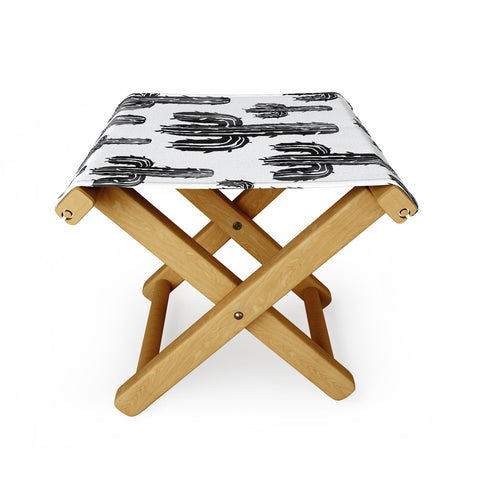 Susanne Kasielke Cactus Party Desert Matcha Black and White Folding Stool