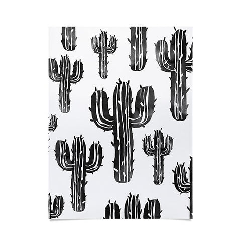Susanne Kasielke Cactus Party Desert Matcha Black and White Poster