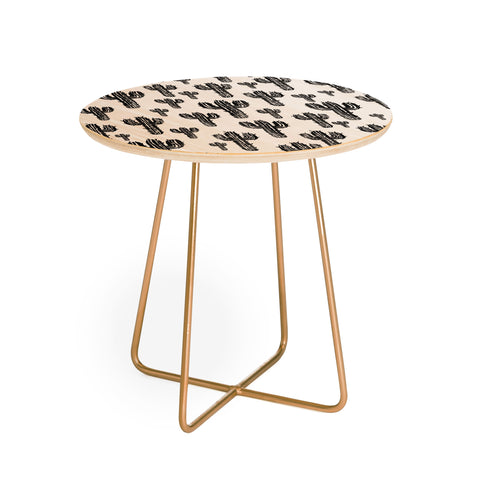 Susanne Kasielke Cactus Party Desert Matcha Black and White Round Side Table