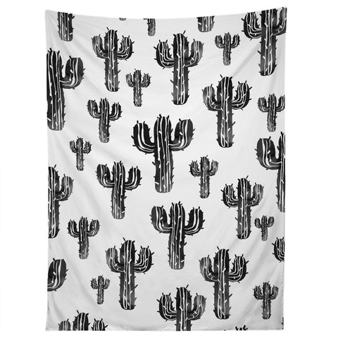 Susanne Kasielke Cactus Party Desert Matcha Black and White Tapestry