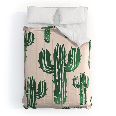 Susanne Kasielke Cactus Party Desert Matcha Comforter
