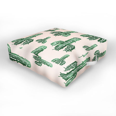 Susanne Kasielke Cactus Party Desert Matcha Outdoor Floor Cushion